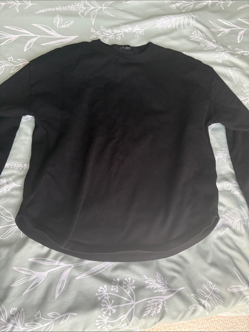 Lea & Viola Black Crewneck Sweater